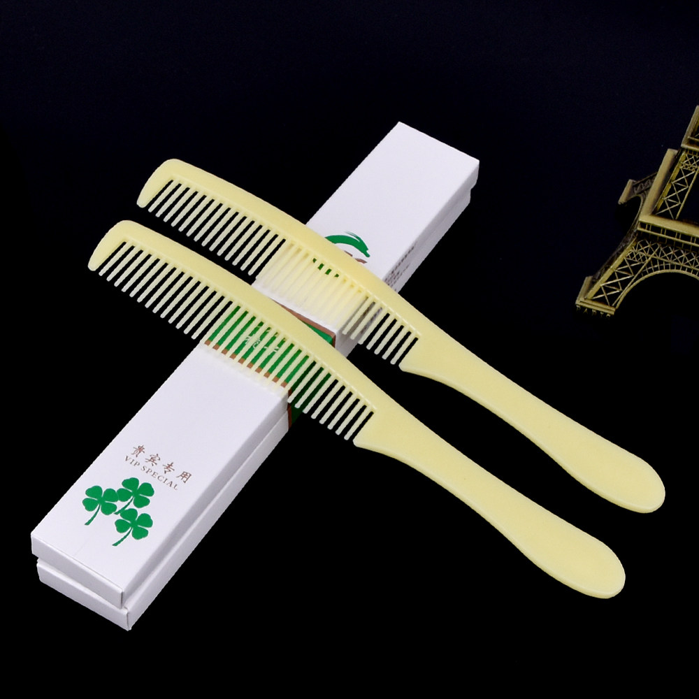 Hotel disposable supplies plastic head comb fast hotel boxed comb homestay special long bar comb guest house