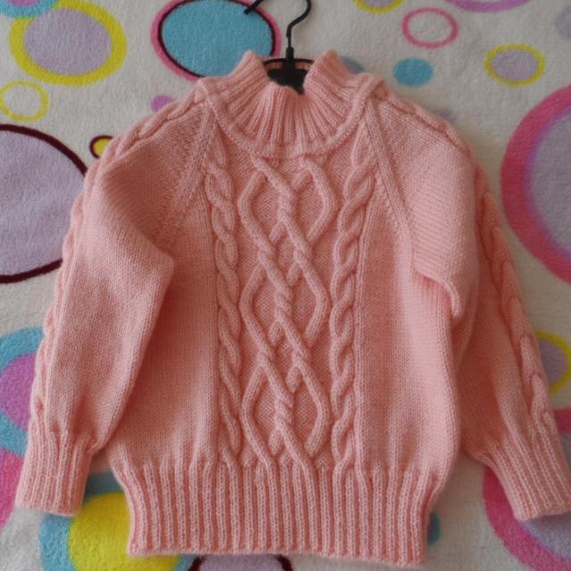 【Bai Bao Dian Home】Handmade Knitted Sweater Baby Sweater Children's Girls' Handmade Knitted Sweater