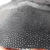 Black polished pearl fish skin leather material DIY strap Bracelet inlaid handmade manta ray whole broken leather scrap
