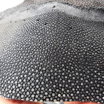 Black ground pearl fish skin DIY strap bracelet inlaid with handmade devil fish whole piece of broken skin leftover