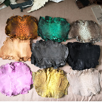 Imported colorful bullfrog leather DIY mobile phone case watch strap card holder key bag inlaid decoration frog special leather