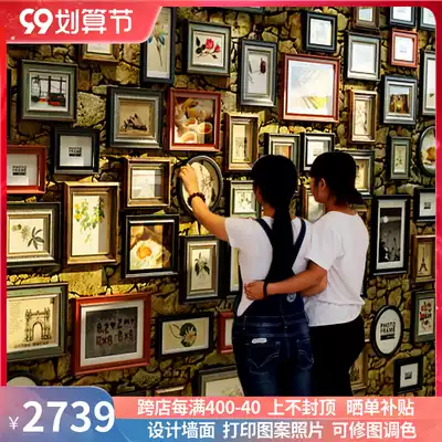 Solid Wood American Photo Wall living room European photo frame cultural Wall photo background hanging wall design large combination hanging painting