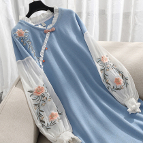 Tang Made Hanfu Western-style Dress Woman 2022 Summer New Han Elements National Tide Improved Version Qipao Embroidered Dress dress