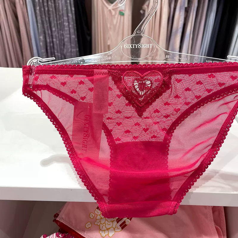 5 139.6ixty 8ight Sexy кружевные красные трусики с кружевной каймой 68 женское нижнее белье