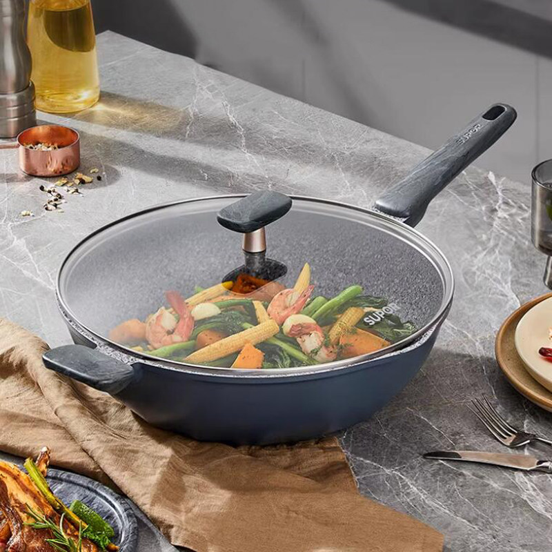 苏泊尔【SUPOR】炒锅不粘锅麦饭石色星星石天然系列磁炉明火通用