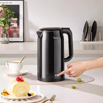 美的电热水壶家用一键保温全自动