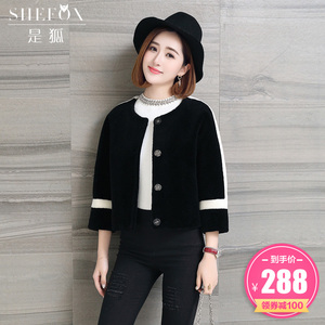 2018 mùa thu và mùa đông mới Haining cừu cắt len ​​lông coat coat nữ ngắn tổng hợp lông một chống mùa