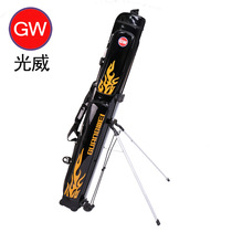 Light Wei Gear Bag Rod Pack 125cm Flame Rod Bag Pu Leather Waterproof Double Multifunction Rod Bag With Bracket