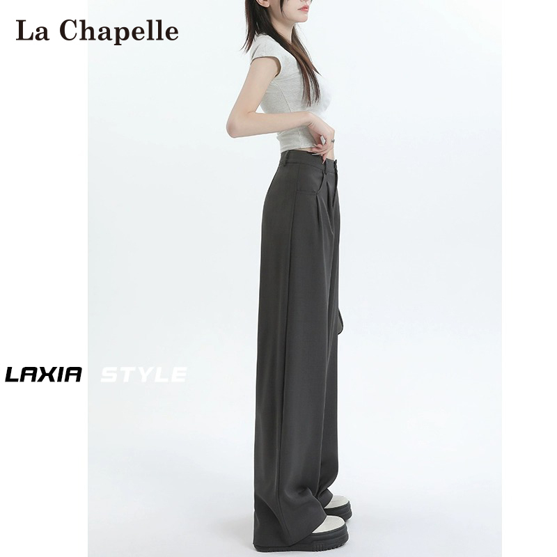 La Chapelle Gray Suit Pants for Women, Spring and Summer, High-End Drape, High-Waisted, Straight-Leg, Petite, Autumn, Slim-Fit Wide-Leg Pants La Chapelle Gray Suit Pants for Women, Spring and Summer, High-End Drape, High-Waisted, Straight-Leg, Petite, Autumn, Slim-Fit Wide-Leg Pants