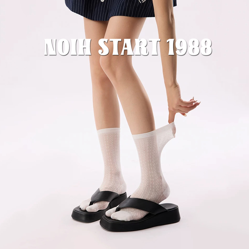 Japanese Noih Striped Hollow Mesh Simple Spring/Summer Thin Split-Toe Socks Fashionable Comfortable Personalized Women's Mid-Calf Socks Japanese Noih Striped Hollow Mesh Simple Spring/Summer Thin Split-Toe Socks Fashionable Comfortable Personalized Women's Mid-Calf Socks