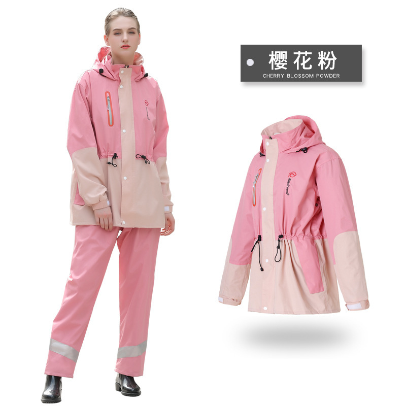 Raincoat and Rain Pants Set for Outdoor Activities, Fishing, Reflective, Full-Body, Heavy Rain Protection, Cycling, Men's Rain Poncho, Women's Electric Vehicle Fashion