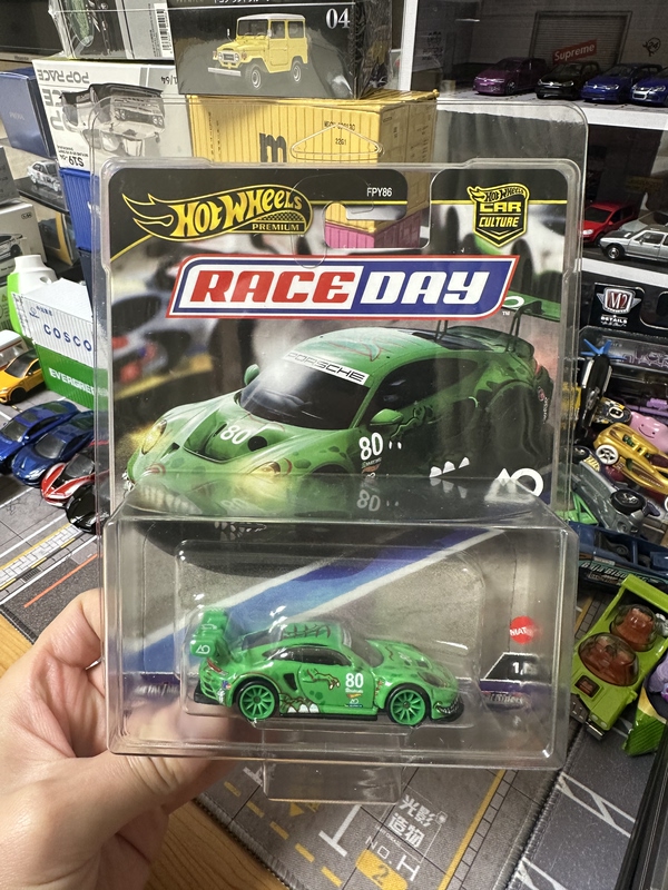 Hot Wheels Alloy Car Model Car Culture Porsche Green Dinosaur
