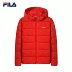 FILA Fila Down Jacket Men 2018 Winter Mới Thể thao giản dị Thoải mái ấm áp Áo trùm đầu xuống Áo khoác nam Thể thao xuống áo khoác