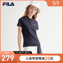 FILA FILA womens short-sleeved POLO shirt 2021 summer new sports POLO shirt womens T-shirt trend T-shirt top