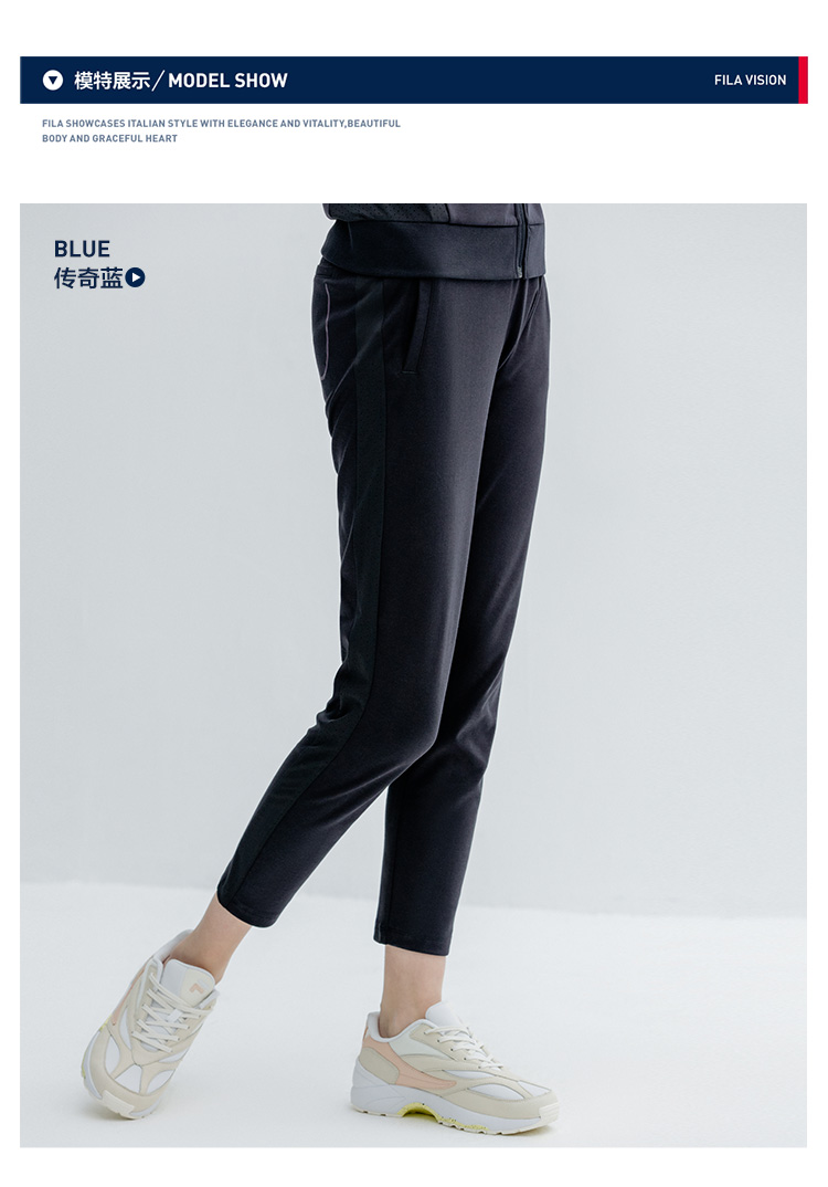 Quần lửng Fila mùa hè quần mỏng phần nữ 2019 hè mới thể thao quần âu đan - Quần thể thao quần adidas nữ 3 sọc
