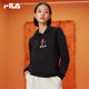 ເສື້ອເຊີດກິລາແມ່ຍິງ FILA 2024 ພາກຮຽນ spring ຄົນອັບເດດ: versatile ແຂນຍາວ hooded bottoming ເທິງ pullover ແມ່ຍິງ