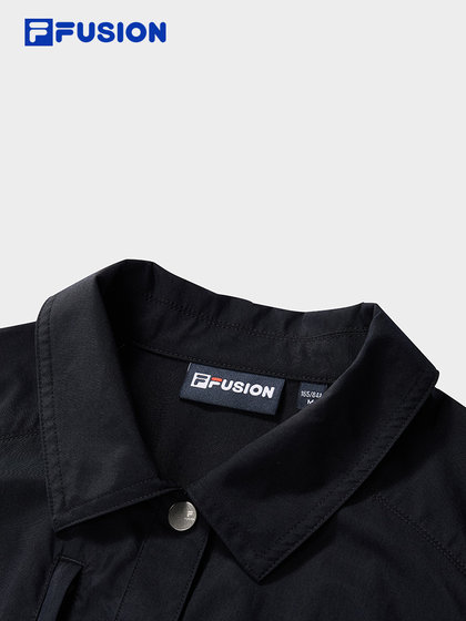 FILA FUSION斐乐梭织连体裤女2025夏新款时尚休闲宽松工装连身裤