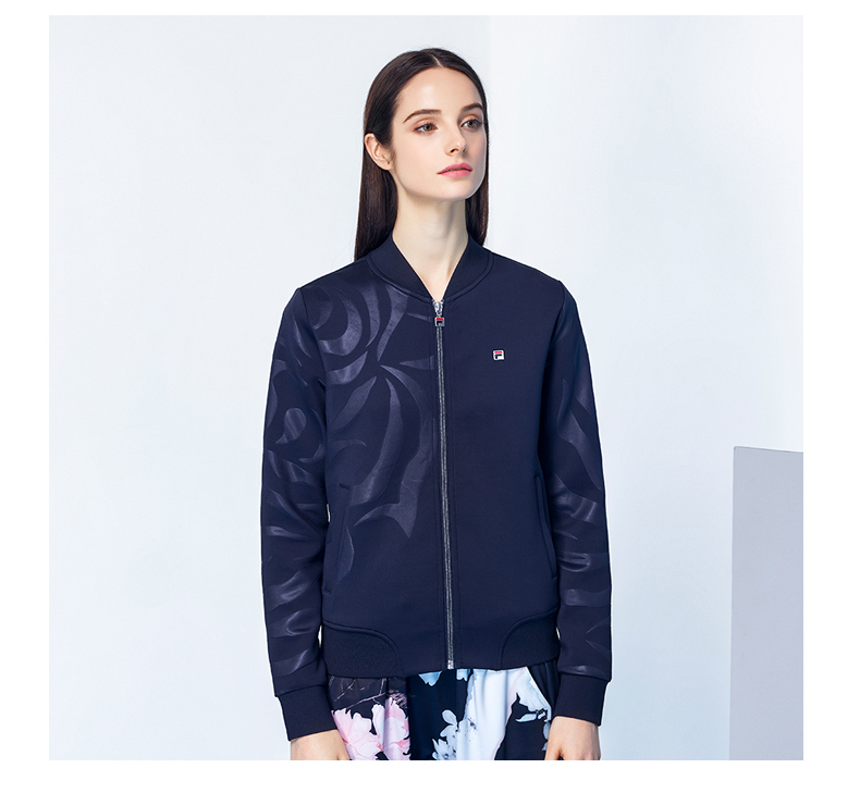 FILA Fila nữ áo khoác mùa xuân mới đan đồng phục bóng chày áo khoác thể thao nữ | 26733774 quần áo thể thao lining