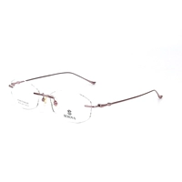 Schloh Pure Titanium Glass Frame Đàn ông và phụ nữ Không khung Ultralight Pure Titanium cận thị Khung trắng Cổ áo SP155 - Kính mắt kính shady