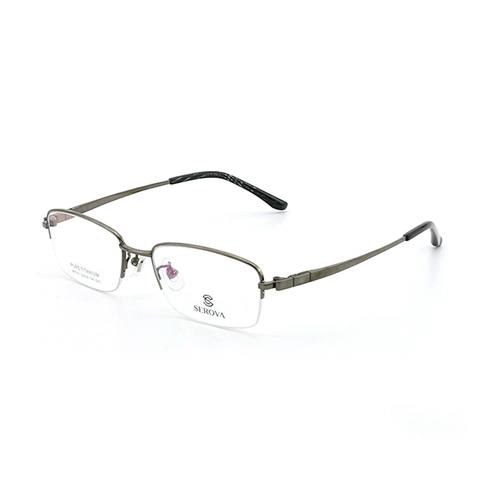 Schilo Hua Super Light Pure Titanium Men's Anty -Blu -Ray Myopia Glasses рамки наполовину рамки бизнеса миопия SP370 SP370