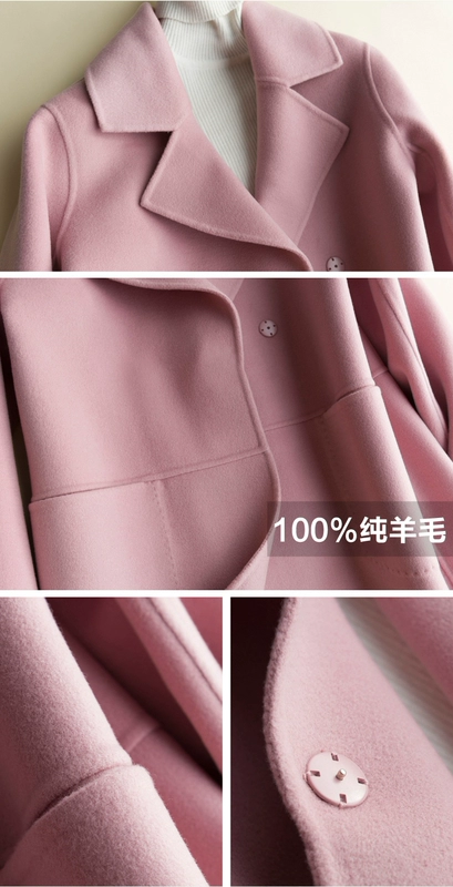 Mùa thu và mùa đông mặc áo khoác lông cừu mới áo khoác nữ trong phần dài của áo gió mà không có cashmere giải phóng mặt bằng chống mùa