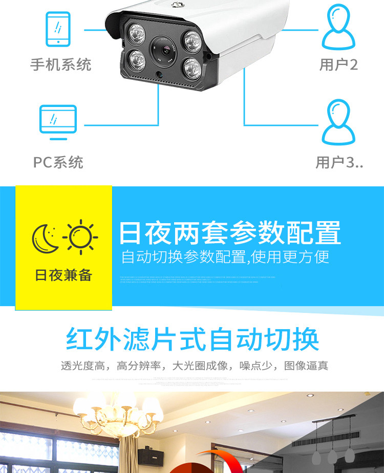 Инфракрасная камера ahd 同轴高清摄像头 高清2500线 红外夜视摄像机 同轴摄像头包邮