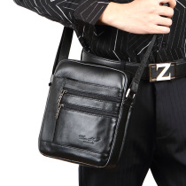 New leather casual mens shoulder bag crossbody bag first layer cowhide mens bag