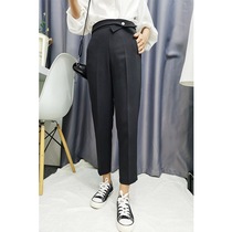 2020 new four seasons small feet pants fashion wild nine-point pants Korean version of the outer wear pencil pants high waist small black pants