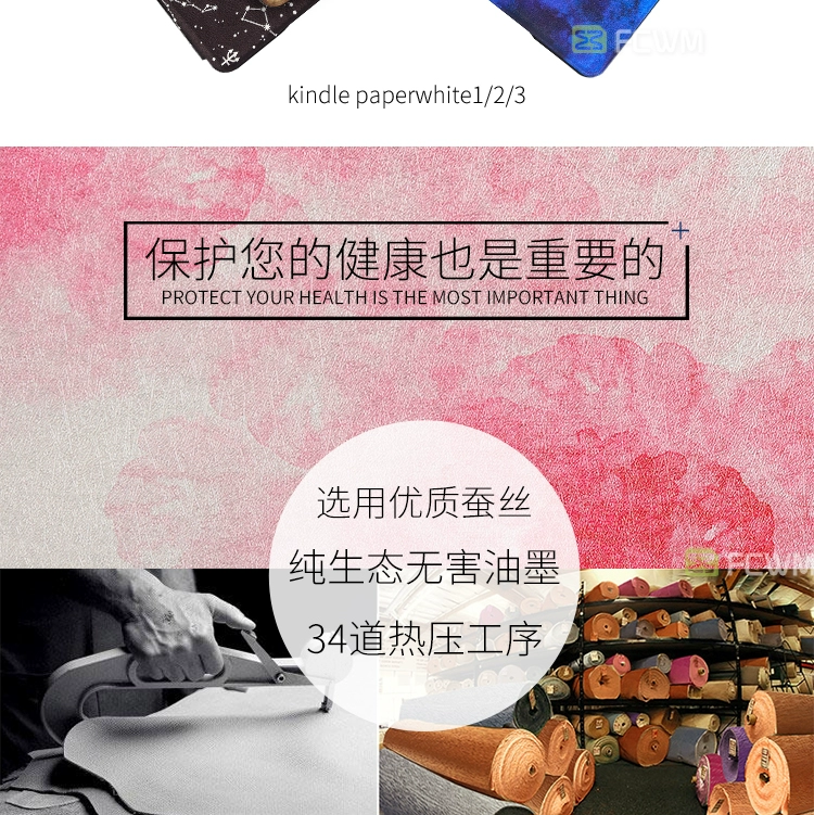 FCWM kindle vỏ bảo vệ paperwhite1 / 2/3 958 bộ các bao da e-book mỏng vỏ màu KPW - Phụ kiện sách điện tử