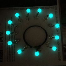 12 Zodiac Luminous Bead Ants Men and Women Night Pearl Student Anklet Luminous Foot Chain Retro Mori Simple Jewelry