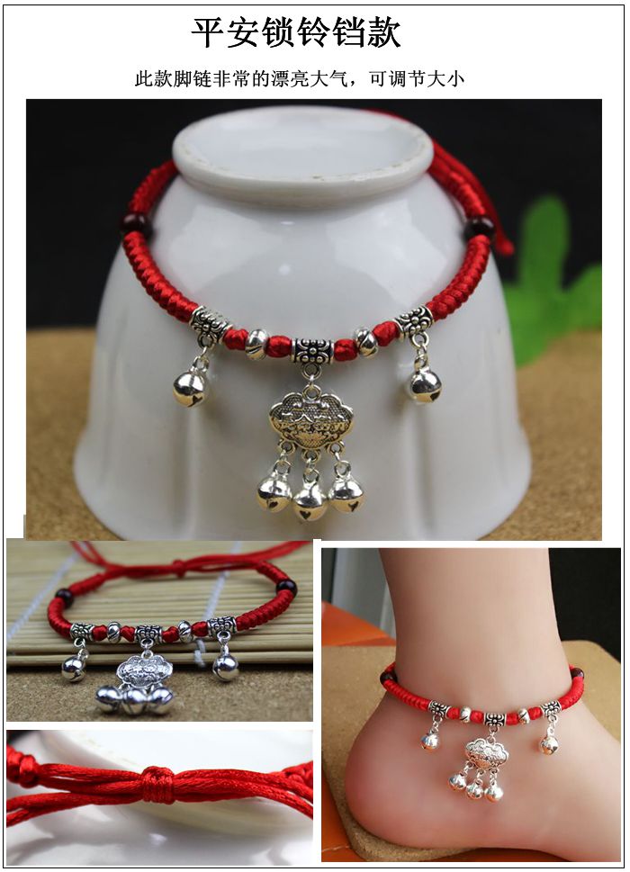 Thời trang Tourmaline Sỏi Vòng chân Phụ nữ Pha lê Sỏi Tourmaline Trang trí Vòng chân có thể điều chỉnh vòng chân