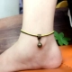 Phiên bản tiếng Hàn của vòng chân hai lớp thời trang 12 chòm chân vòng đỏ dây thừng dây đen vòng chân vòng hoa retro vòng chân sinh viên
