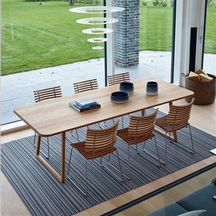 Nordic solid wood simple dining table small apartment dining table creative rectangular desk designer work table customization