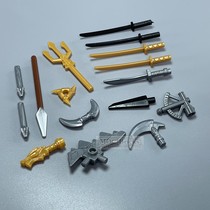 MOC Small Grain Assembly Building Blocks Toy Phantom Ninja Accessories Weapons Cold Weapon knives fork Swords Spear Darts