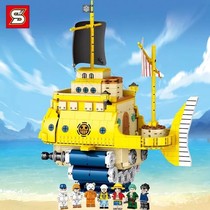 MOC Building Blocks Small Grain Assembly Toys sy6295 Polar Diving Number Pirate Sea Thief Boat Submarine childrens gifts