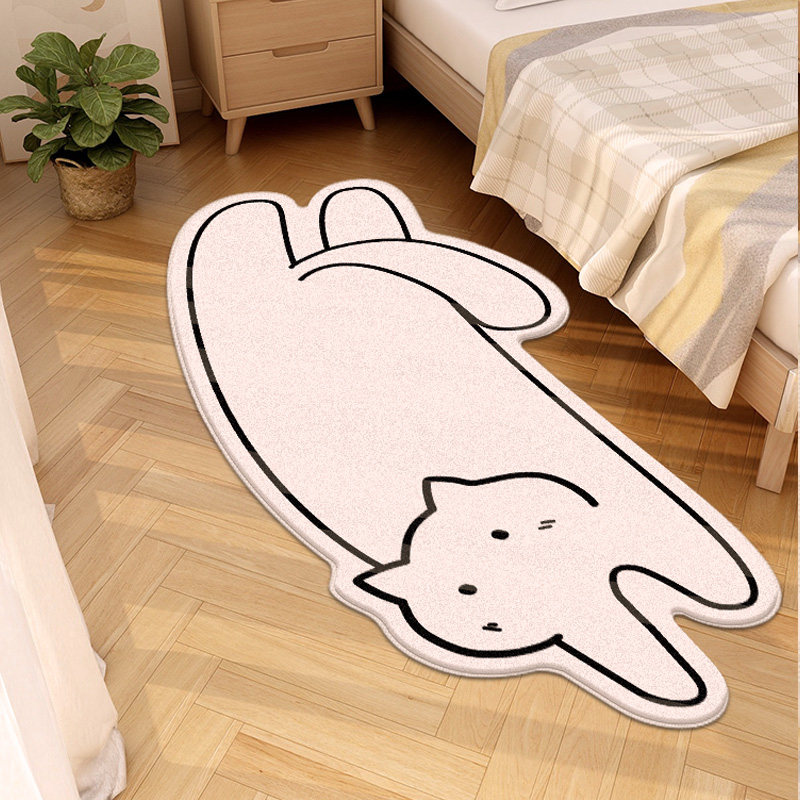 Cute Mousine Carpet Bedroom Ins Wind Bed Side Blanket Profiled Children Bedside Footbed Living-room Cloakroom Blankets