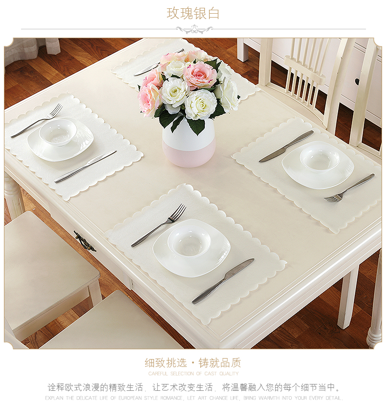 4 piece placemat bảng mat cách nhiệt pad placemat chống thấm nước và oilproof Châu Âu-phong cách đơn giản chống nóng bát bát mat Phía Tây mat