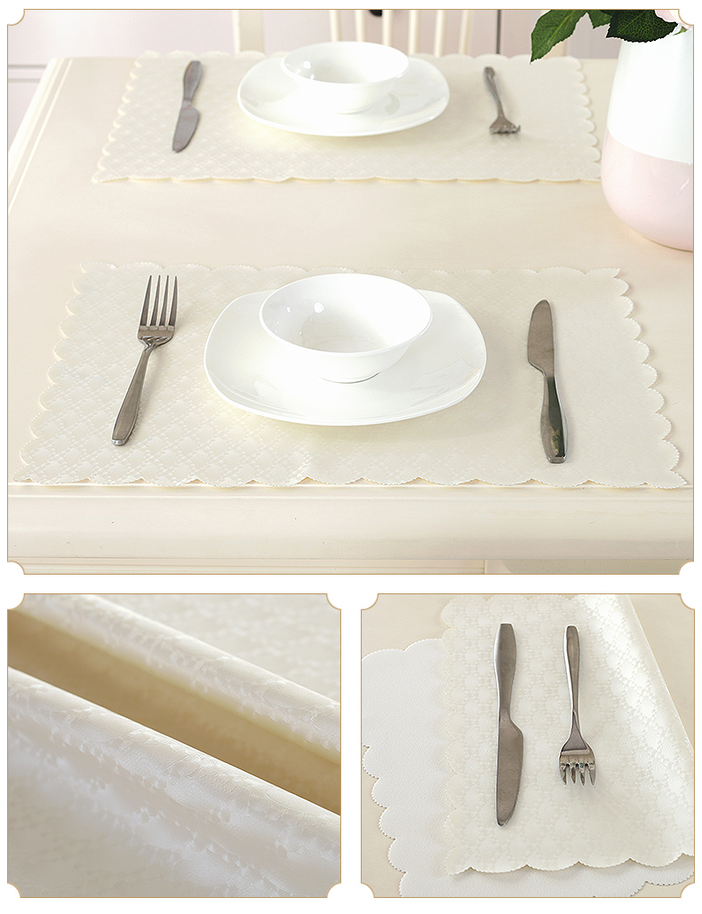 4 piece placemat bảng mat cách nhiệt pad placemat chống thấm nước và oilproof Châu Âu-phong cách đơn giản chống nóng bát bát mat Phía Tây mat khăn trải bàn hàn quốc