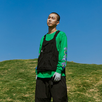 CONVEXT Xie convex XIETU two-sleeve pine print long sleeve T-shirt Green Pine tide men and women loose T-shirt