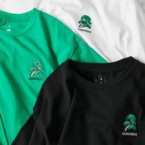 CONVEXT XIETU small pine embroidery embroidery solid color loose short sleeve T-shirt base shirt tide men and women