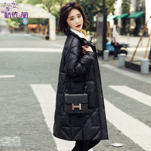 Зимний модный пуховик, бархатная черная куртка, 2021 года, в западном стиле, оверсайз, утиный пух