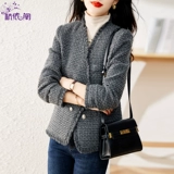 Осенняя куртка, весенний шерстяной костюм для отдыха, в стиле Шанель, подходит для подростков