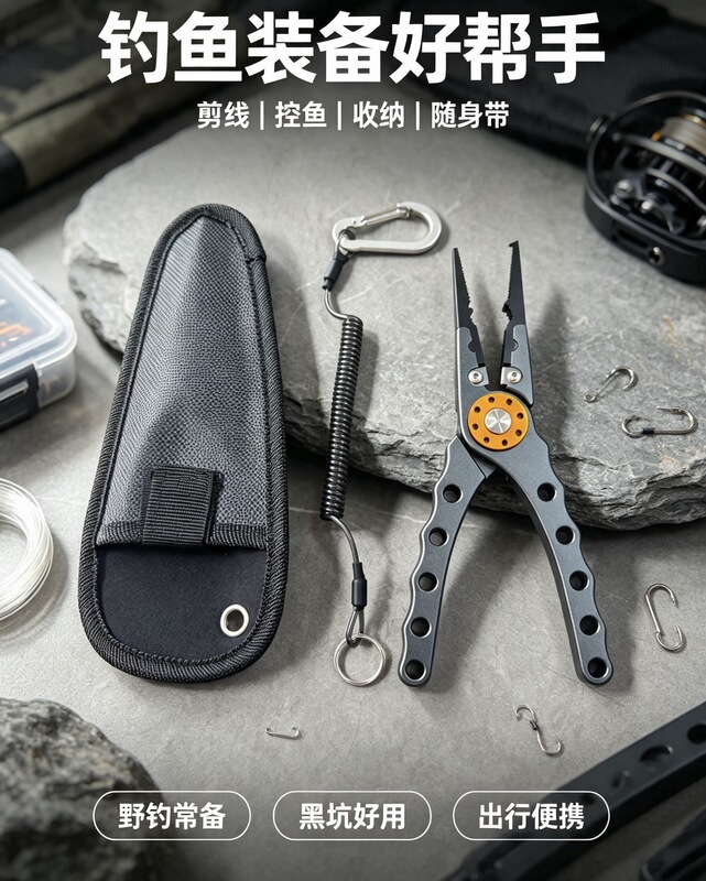 New Multifunctional Aluminum Alloy Fishing Pliers, Specialized for Removing Hooks and Controlling Fish, Flat-Mouth Hook Remover Pliers with Long Nose Extension New Multifunctional Aluminum Alloy Fishing Pliers, Specialized for Removing Hooks and Controlling Fish, Flat-Mouth Hook Remover Pliers with Long Nose Extension