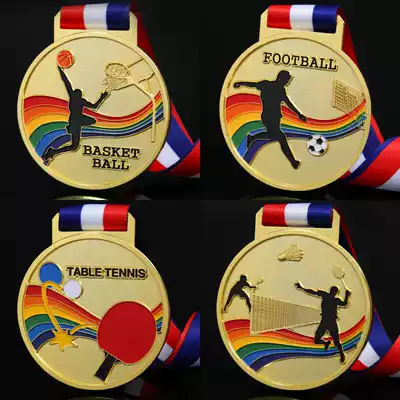 Basketball medals customized football gold medal table tennis badminton running swimming bicycle taekwondo listing
