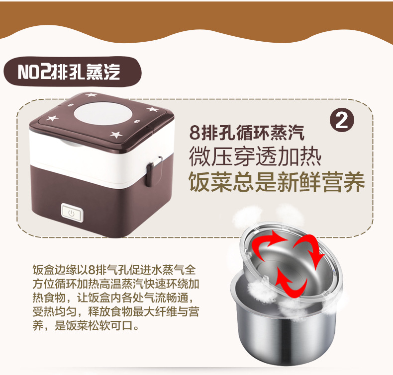 hộp cơm điện 2 tầng mocato m601 昀 mini nồi cơm điện hai lớp vuông hộp cơm điện cách điện hộp cơm trưa cắm hộp nấu ăn hộp cơm cắm điện inox 3 tầng meiyun