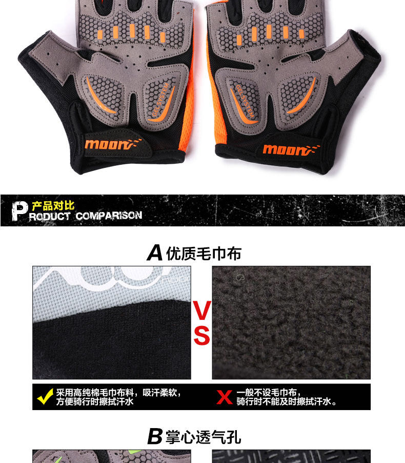 Gants pour vélo mixte MOON - Ref 2243346 Image 19