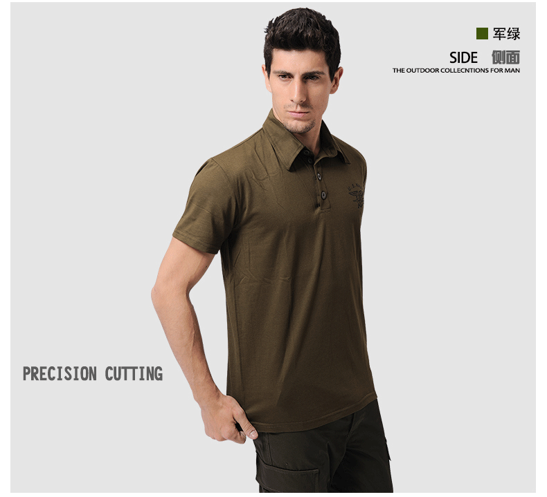 Quân đội hoang dã đích thực giải trí ngoài trời lĩnh vực ngụy trang quần áo nam niêm phong Commando cotton ngắn tay áo thun đặc biệt - Những người đam mê quân sự hàng may mặc / sản phẩm quạt quân đội quần áo rằn ri đặc công