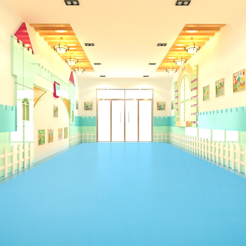 Solid color blue thickened household floor leather plastic floor stickers floor paper waterproof non-slip wear-resistant plastic pvc floor