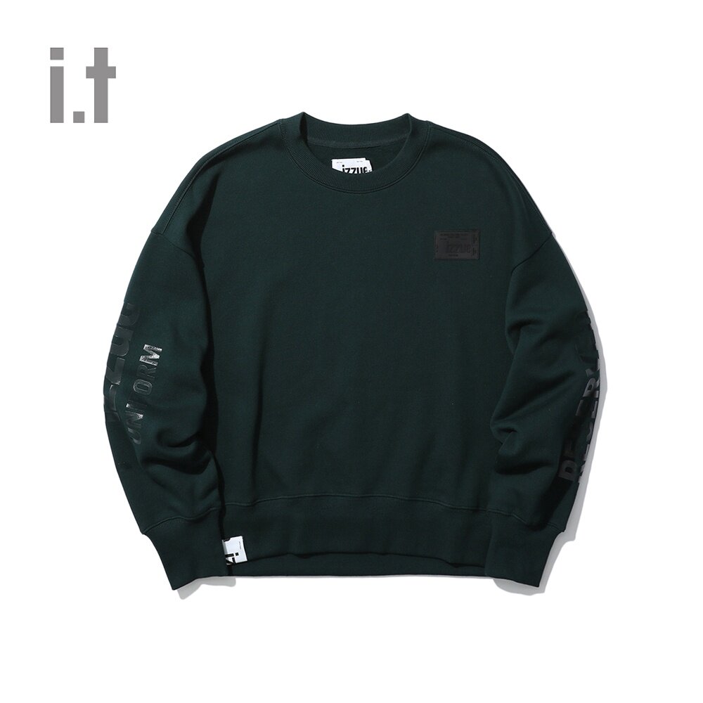 it izzue women's sweater autumn casual loose trend letter badge decoration 3174F9D