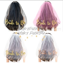 European and American popular veil rose gold single party nylon hair comb wedding bride to be bridal veil